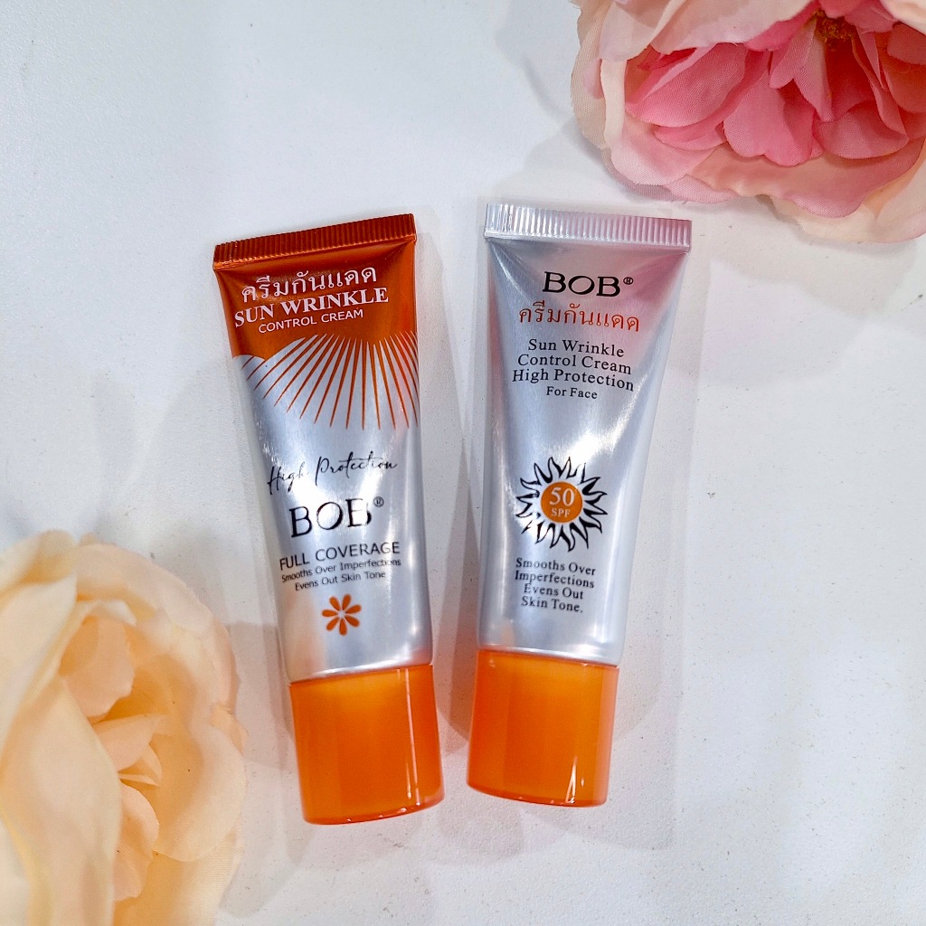 (173C-B) BOB Sun Wrinkle Control Cream SPF50 ครีมกันแดด เนื้อสีขาว และ ...