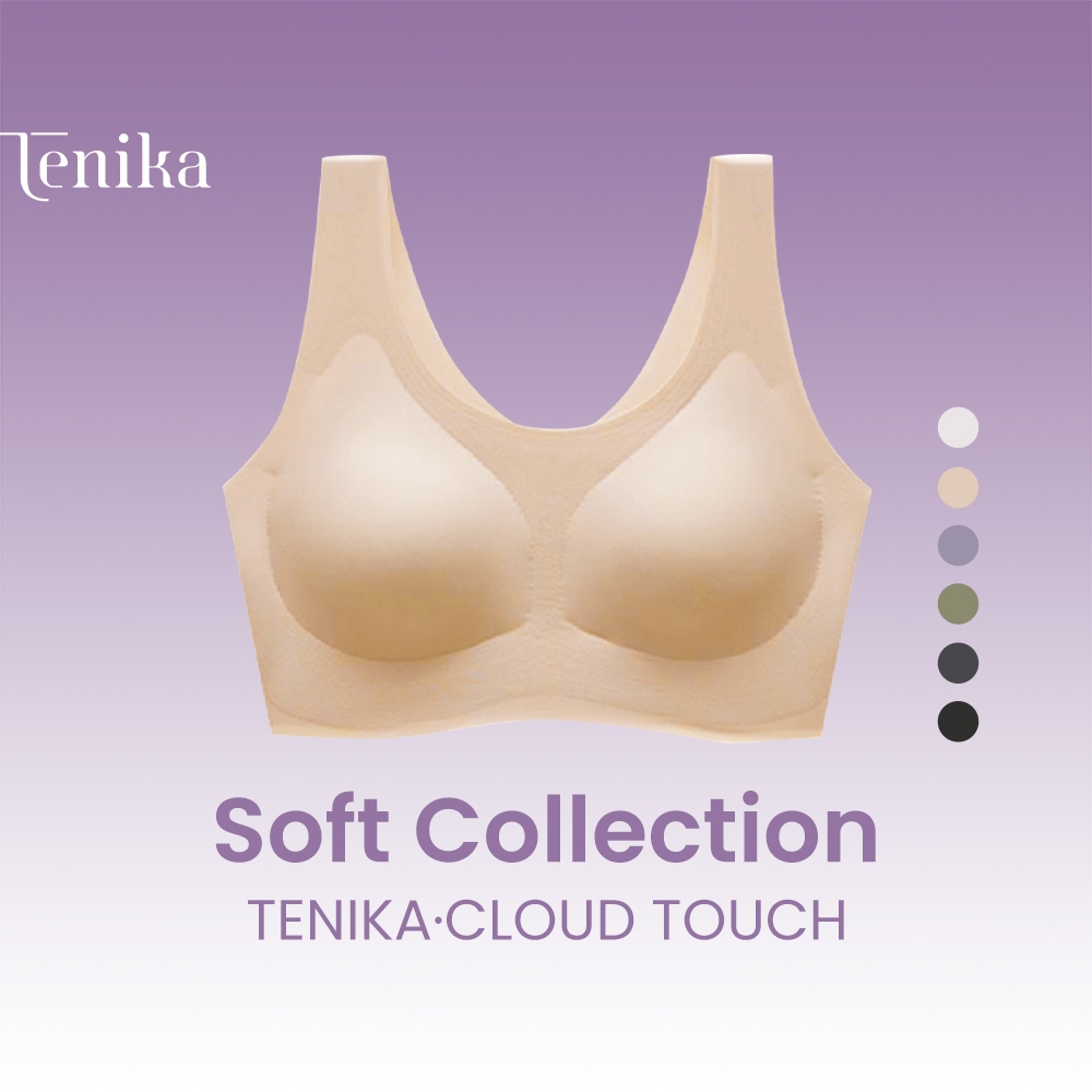 TENIKA BRA เสื้อชั้นใน บรา ยืดหยุ่นดีเยี่ยม ใส่สบาย เจลลี่บราไร้โครง ฟองน้ำดันทรงกระชับอกชิดสวย