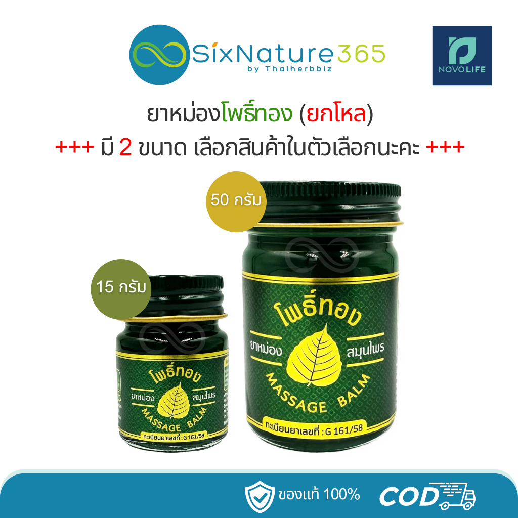 ยาหม่องโพธิ์ทอง โนโวไลฟ์ Novolife - ยกโหล 12 ขวด | Shopee Thailand