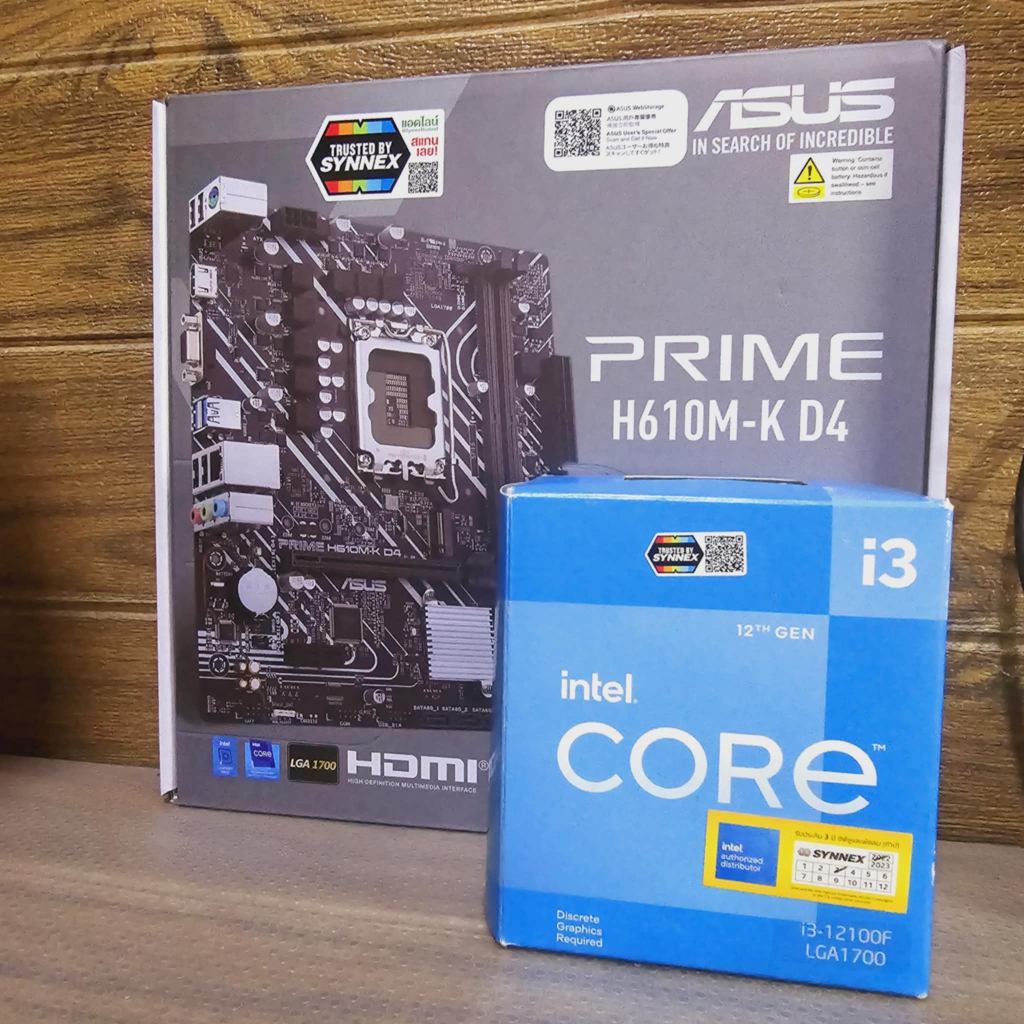 CPU INTEL CORE I3 12100F 4C/8T + ASUS PRIME H610M -K D4 (DDR4) (LGA ...