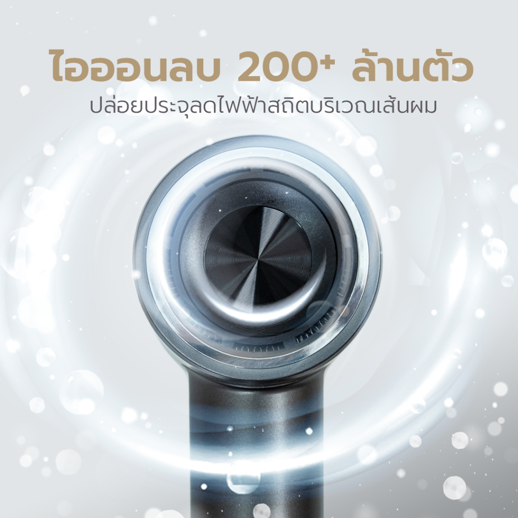 Yoole S High-speed ไดร์เป่าผม Hair Dryer ยูเลอร์ รุ่นเอส ไดร์เป่าผมความเร็วสูง ลดผมชี้ฟู มีไอออนลบ เป่าผมแห้งเร็ว 1600W