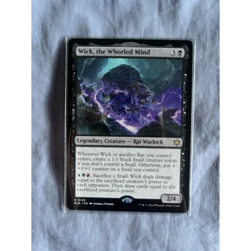 การ์ด MTG Wick, the Whorled Mind Black Magic the Gathering EDH รุ่น BLB สภาพ ExNm Shopee Thailand