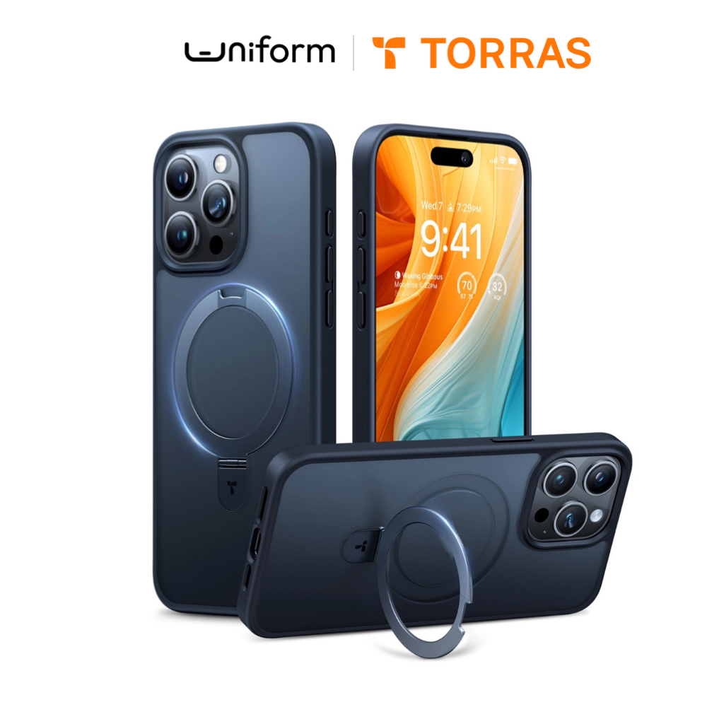 เคสมือถือ Torras UPRO Ostand - Clear, Matte Black 15 Pro/ 15 Pro Max ...