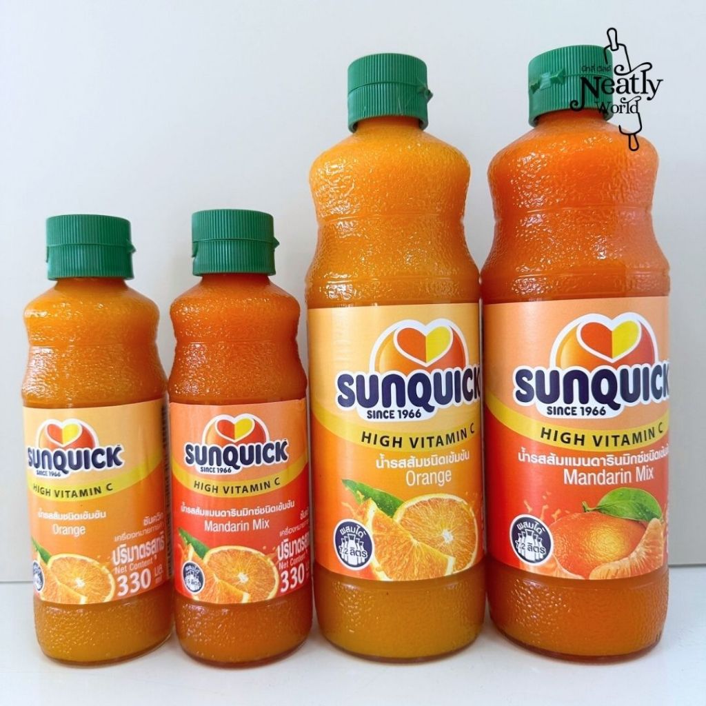 SANQUICKซันควิก น้ำส้มสูตรเข้มข้น/น้ำส้มแมนดาริน ขนาด 700ml , 300ml 1 ...