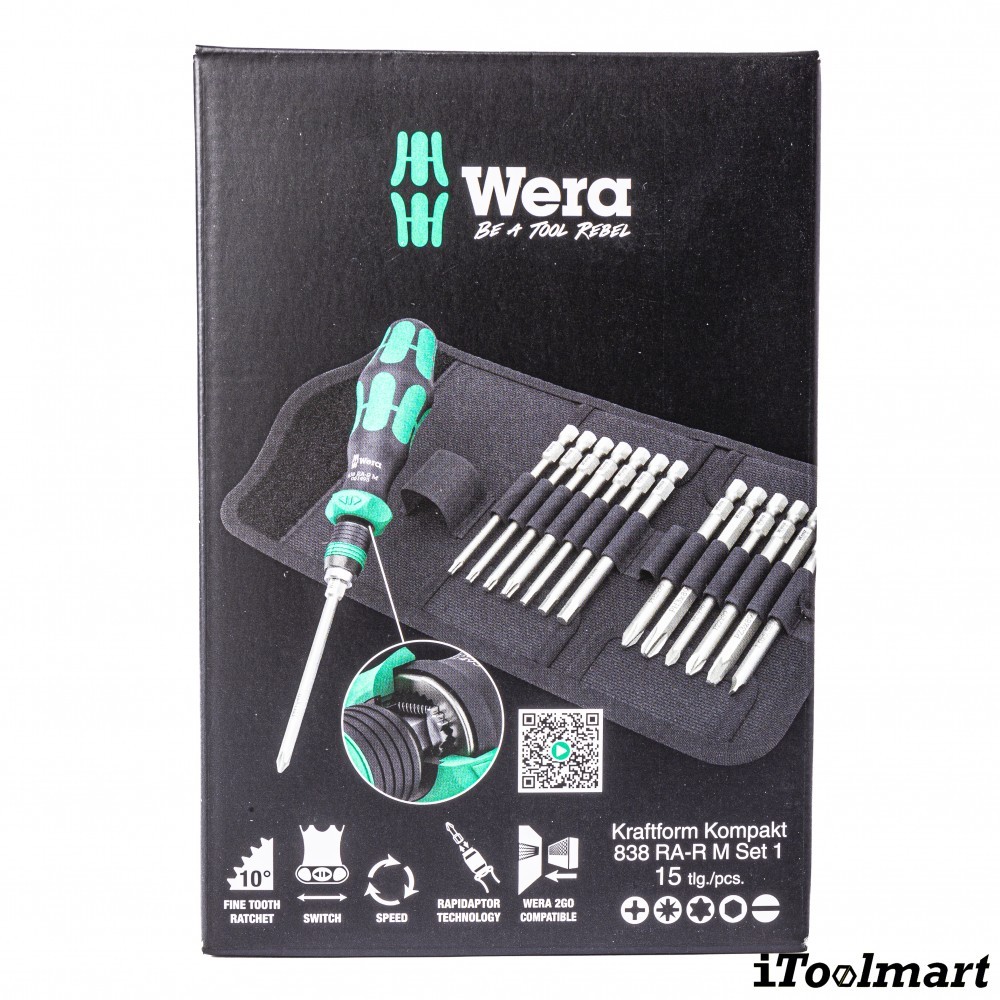 □Wera 差替式クラフトフォームコンパクト 838 RA-R M Set 1