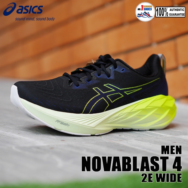 [ Normal /2E WIDE] Asics รุ่น Novablast 4 2E 1011B694-003 สี Black ...