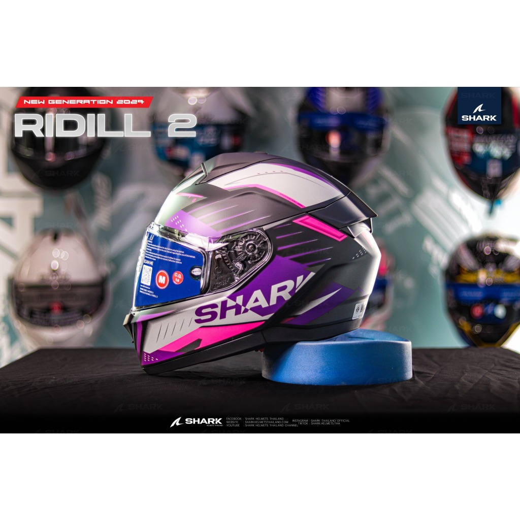 หมวกกันน็อค SHARK RIDILL 2 Bersek Mat (KVV)(H010) | Shopee Thailand