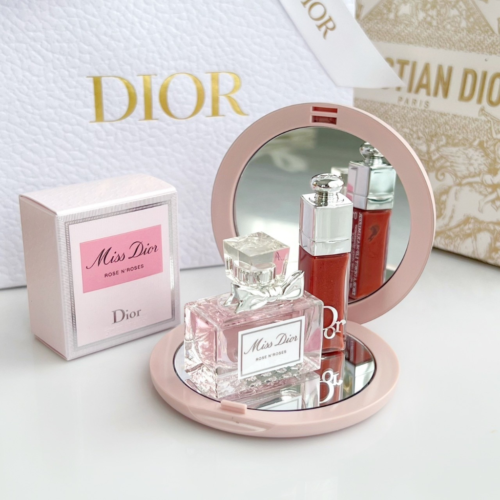 Dior Miniature Set 3 Pcs. - Pocket Mirror Lip gloss & Perfume+ถุงผ้าหู ...