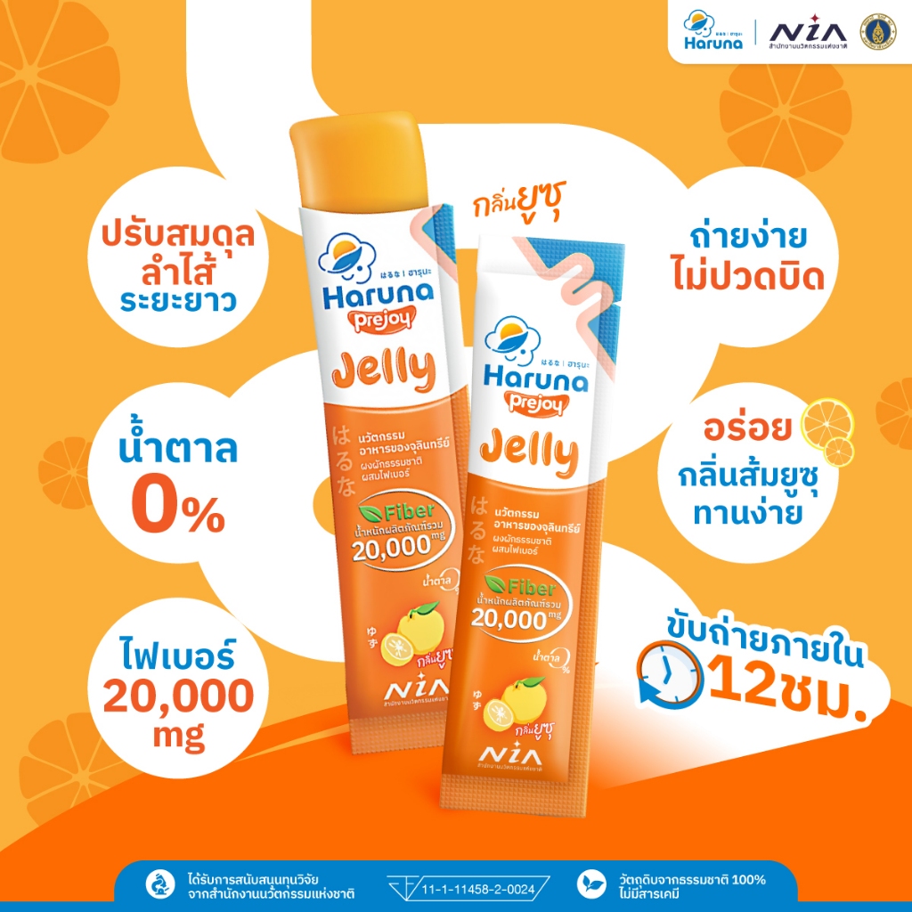 Haruna PreJoy (1 Box) น้ำตาล 0% ผงผักธรรมชาติผสมไฟเบอร์สูง แก้ท้องผูก ...