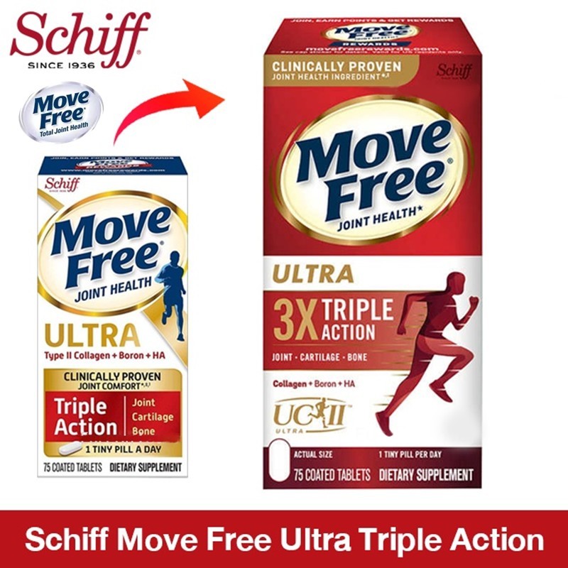 Schiff Move Free Ultra Triple Action (75Tablets) ҤҾ | ͹Ź  Shopee 觿*!