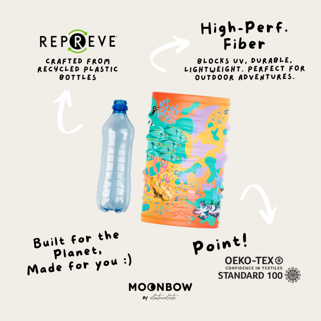 Moonbow REPREVE® Buff ผ้าบัฟรุ่นใหม่ล่าสุด premium มาก ๆ กันแดด ลายสวย ...