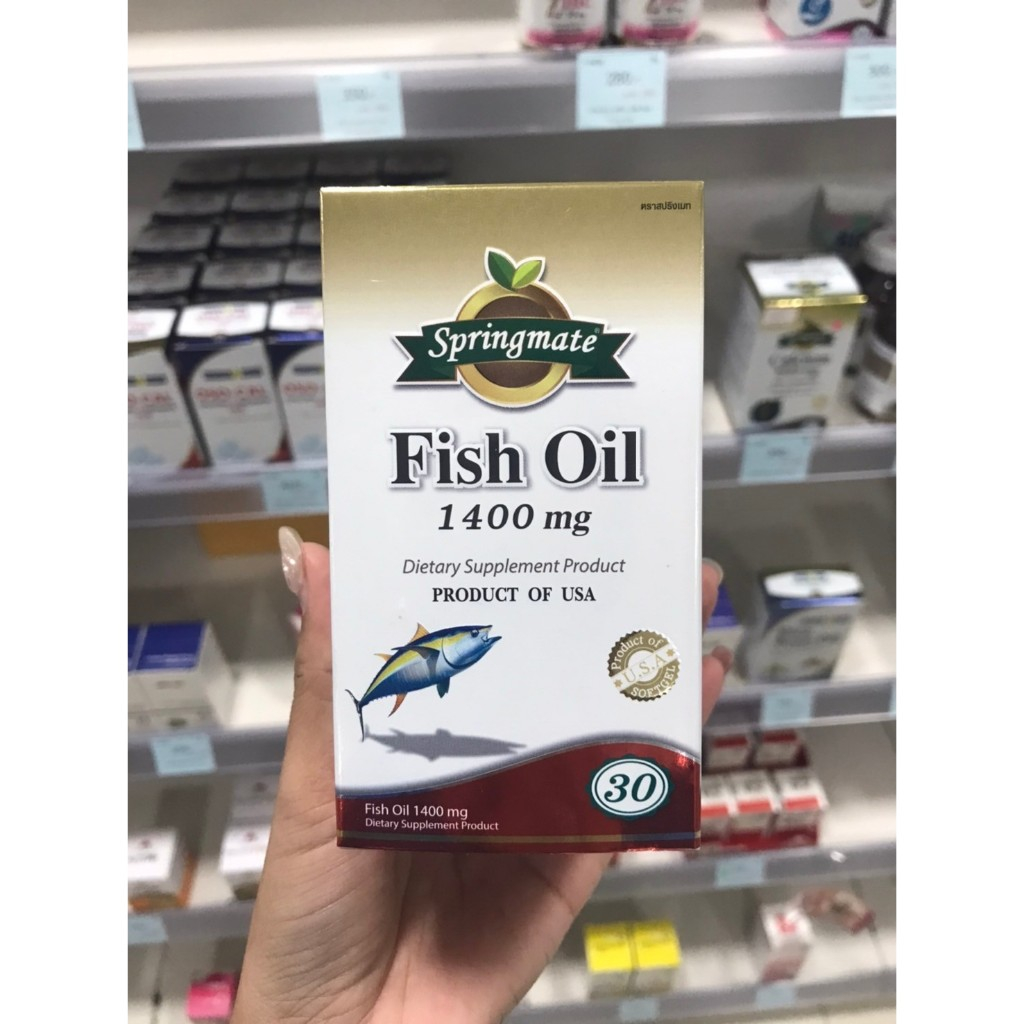 SPRINGMATE FISH OIL น้ำมันปลา 1400 มิลลิกรัม 30 แคปซูล (นำเข้าจากUSA ...