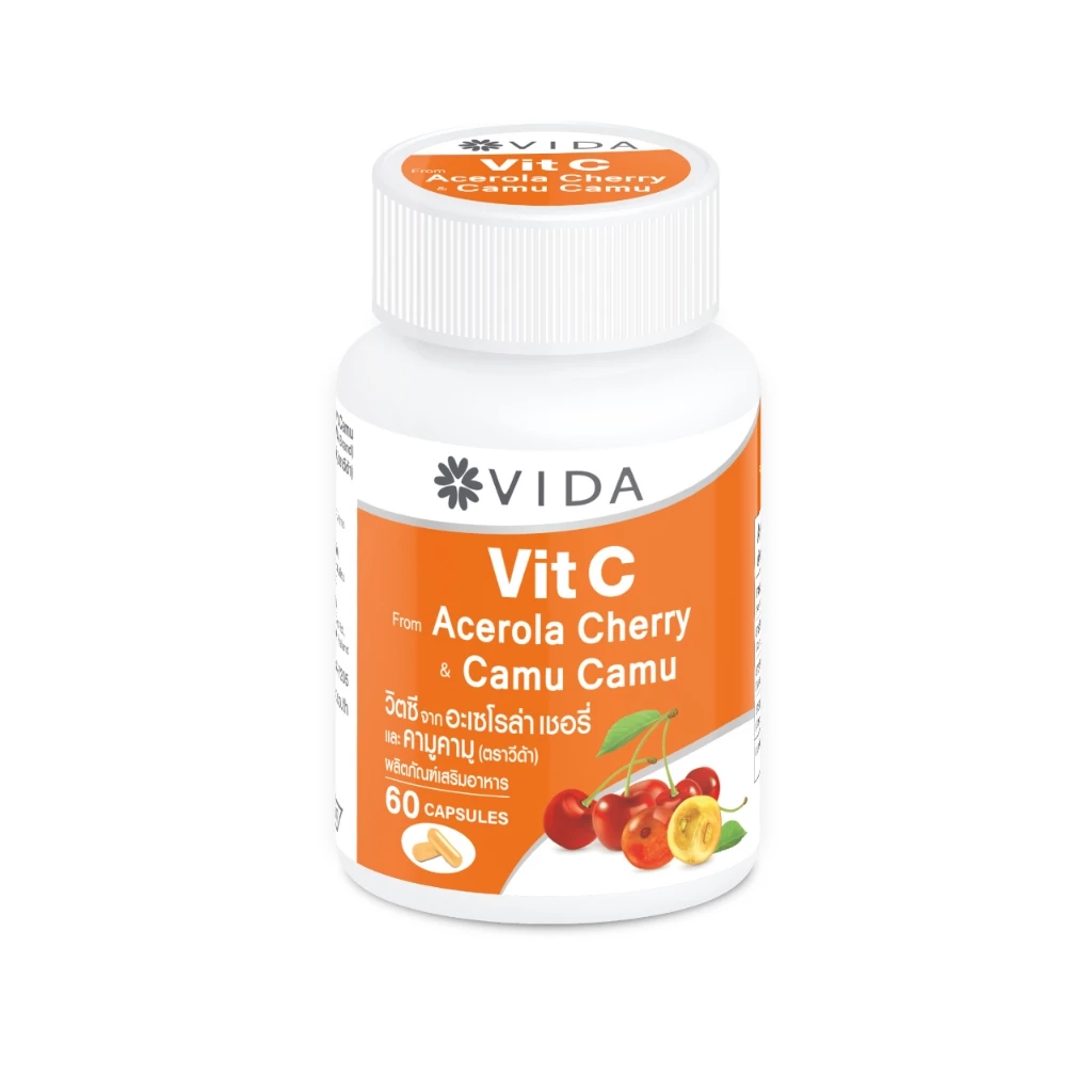 VIDA Vit C From Acerola Cherry and Camu-Camu วิตามินซีจากอะเซโรล่าเชอรี่ และคามู คามู