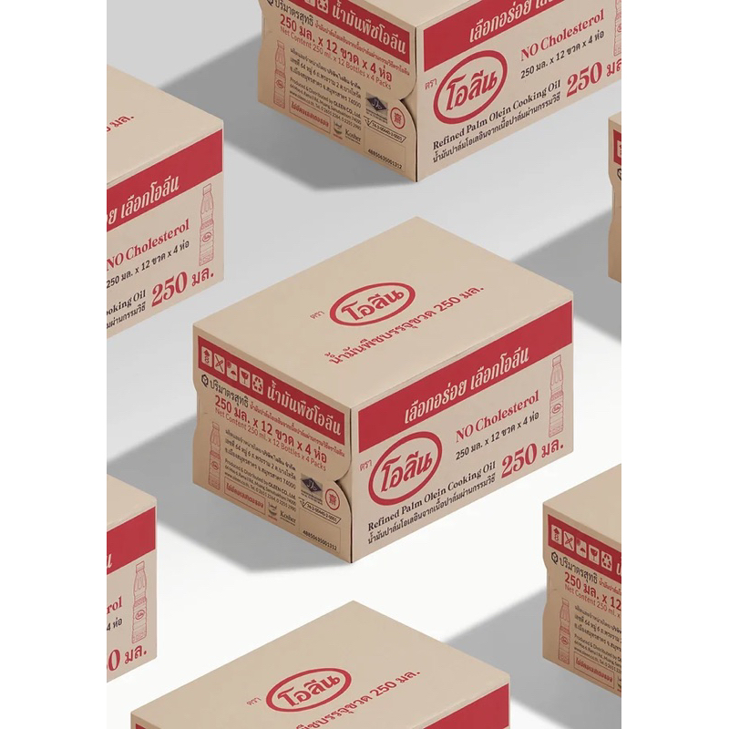 น้ำมันปาล์ม ตรา โอลีน (Oleen Brand) ขนาด 250 มล. (ยกลัง 48 ขวด ...