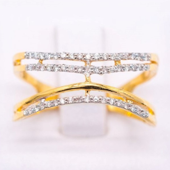 แหวนดีไซน์ดี-แถวเรียงกันหลายเส้น-แหวนเพชร-แหวนทองเพชรแท้-ทองแท้-37-5-9k-me655