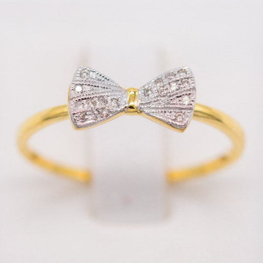 แหวนโบว์-ตั้ลลั้คคค-แหวนเพชร-แหวนทองเพชรแท้-ทองแท้-37-5-9k-me649