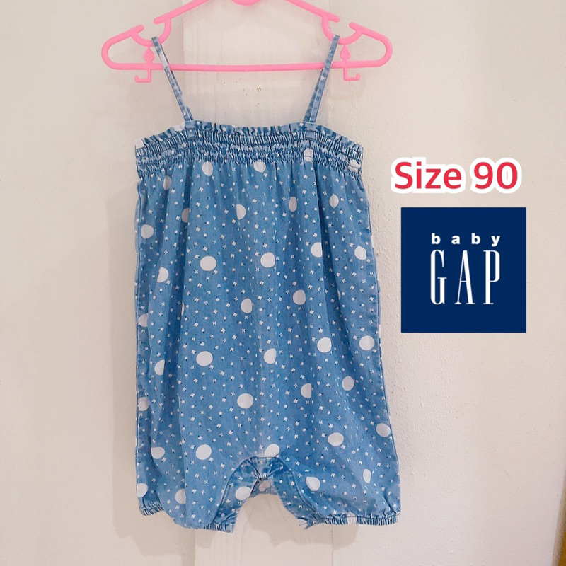 จั้มสูทเด็ก-ผ้ายีนส์-เสื้อผ้ามือสอง-สภาพดี-แบรนด์-baby-gap