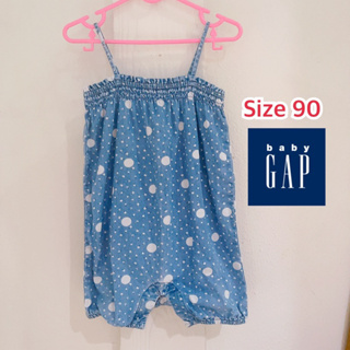 จั้มสูทเด็ก ผ้ายีนส์ เสื้อผ้ามือสอง สภาพดี แบรนด์ Baby Gap