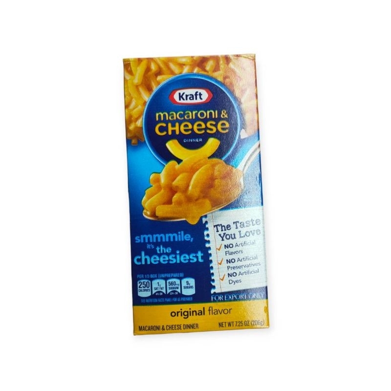 Kraft Macaroni&Cheese Dinner Original Flavor 206 g.มะกะโรนี แอนด์ ชีส