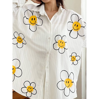 DAISY COTTON SHIRT เสื้อคอตต้อนเชิ้ตลายดอกเดซี่🌻🌻