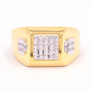 แหวนชายเท่ห์ๆ แหวนเพชร แหวนทองเพชรแท้ ทองแท้ 37.5% (9K) MR110