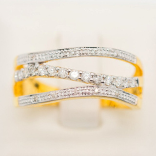 แหวนแถว ใส่ออกมาสวยมากก 〰️ แหวนเพชร แหวนทองเพชรแท้ ทองแท้ 37.5% (9K) ME628
