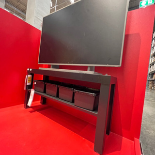 IKEA - ชั้นวางทีวี รุ่น LACK ลัค สีดำ ขนาด 90x26x45 ซม. สามารถวางทีวี 32 นิ้วได้