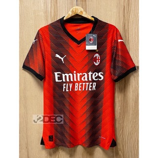 เสื้อฟุตบอล - [เกรดPLAYER.]  *AC.MILAN.*  - (เหย้า.) - 2023-2024. - [สามารถเพิ่มชื่อนักเตะ เบอร์ อาร์ม.ได้.]