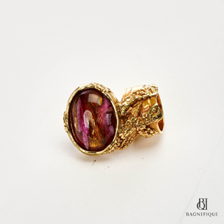 YSL RING GOLD RED BA234377