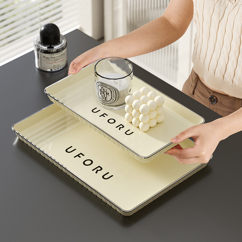Dear Home ถาดเสิร์ฟอาหาร ถาดพลาสติก สไตล์นอร์ดิก ใส่ของ | Shopee Thailand
