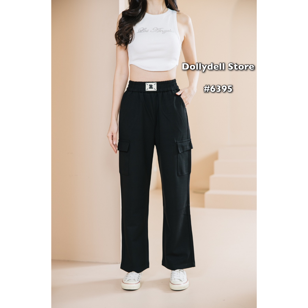 กางเกงทรงตรงใส่สบายดอลลี่-รุ่น-6395-เอวยางยืด-เนื้อผ้าคุณภาพดี-ทรงสวย