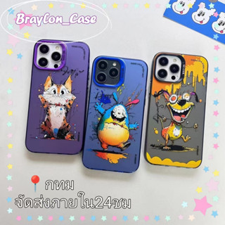 🌷Braylon🌷จัดส่งภายใน24ชม การ์ตูน ลูกสุนัข ลูกแมว iphone 11 14 pro max ป้องกันการหล่น รุ่นคู่ case for iPhone 12 13