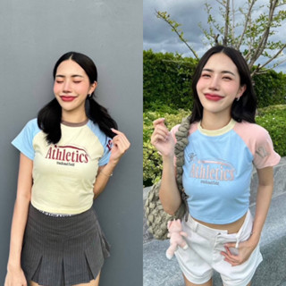 Fitted crop top เสื้อครอปy2k น่ารักมาก🔥พร้อมส่ง