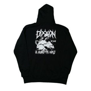 Dixxon Us Against The World Zip Hoodie BlackSize L  เสื้อฮู้ด
