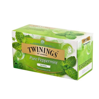 Twinings ทไวท์นิงส์ ชาเปปเปอร์มินต์ 2กรัม x25ซอง of London Pure peppermint ชาซอง ชา