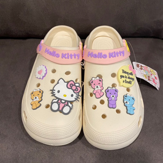 พร้อมส่งจากไทย รองเท้า หัวโต คิตตี้ ครอค พื้นกันลื่น Hello Kitty Crocs Style