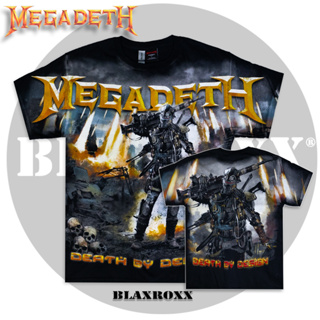 Blaxroxx เสื้อวง OVP สีจม ลิขสิทธิ์แท้ Megadeth (MGD020) ผ้า Gilan Ultra Cotton