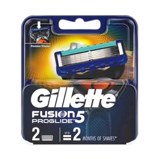 ใบมีดโกน Gillette Fusion Proglide ใบมีดโกนหนวด ยิลเลตต์ ฟิวชั่น โปรไกลด์ แพ็ค 2 ชิ้น