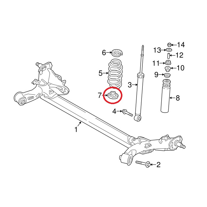 แท้ศูนย์-ยางรองสปริงโช๊คหลัง-มิตซูบิชิ-มิราจ-แอททราจ-mitsubishi-mirage-attrage