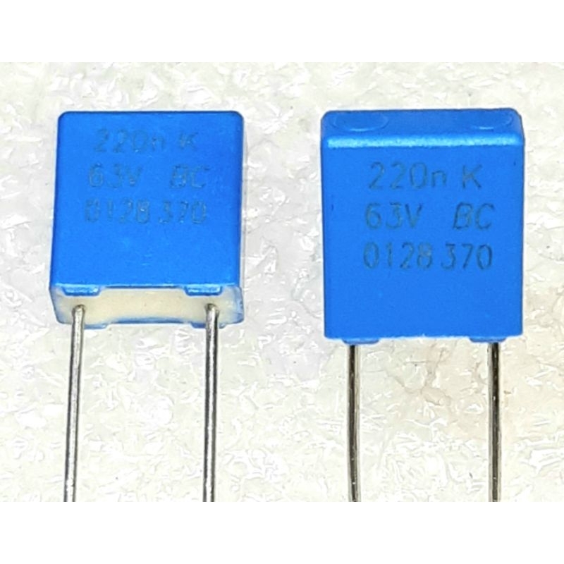 100 Condensatori Film Poliestere .22uF 63V | SEACOR MSKTD220KFNX, Radiale, Nastro