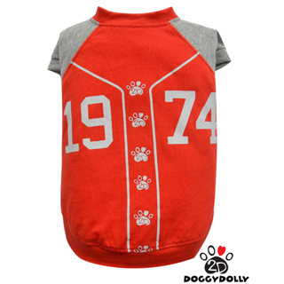 Petcloths -Doggydolly  เสื้อผ้าแฟชั่น สัตว์เลี้ยง ชุดหมาแมว เสื้อยืด คอกลม  T-Shirt  ขนาด1-9โล T787