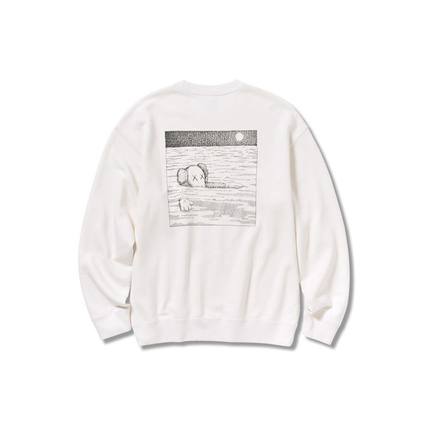 PROSPER - KAWS x Uniqlo Longsleeve Sweatshirt Off White | Shopee Thailand