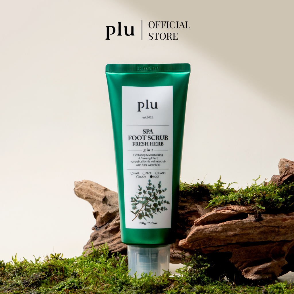 PLU SPA FOOT SCRUB FRESH HERB 200G (สครับเท้าลดปัญหากลิ่นเหม็น ให้เท้า