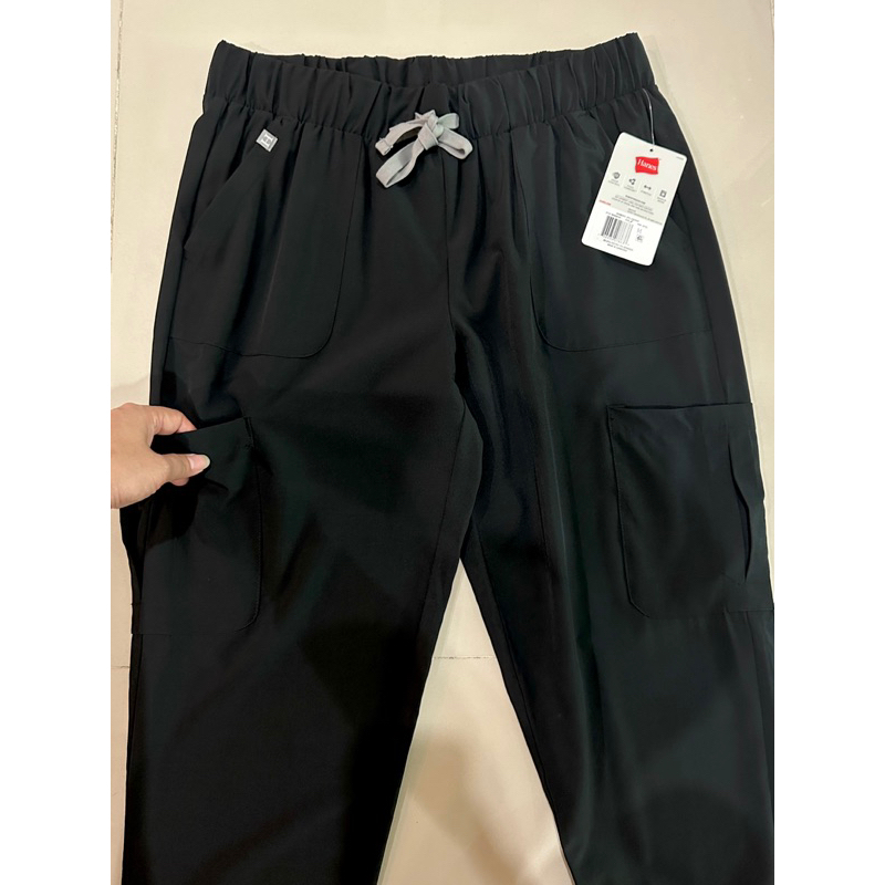 hanes-black-sport-joggers