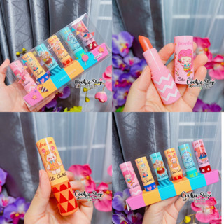 (🛍️ของแท้💯-ส่งเร็ว)เซตลิปสติก ลิปหมุน 6 แท่ง ลายการ์ตูน เนื้อดี สีสวย กลิ่นหอม