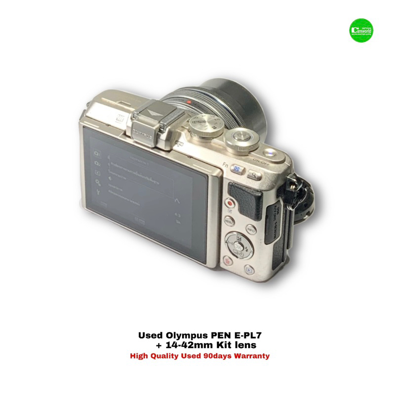 olympus-pen-e-pl7-camera-16-1mp-full-hd-14-42mm-lens-กล้องพร้อมเลนส์-ถ่ายสวย-wifi-จอใหญ่-3-0-lcd-touch-selfie-มือสองused