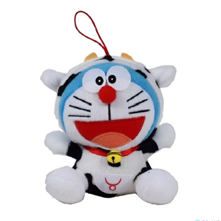 แท้ 100% จากญี่ปุ่น พวงกุญแจ สายเชือก โดเรม่อน Doraemon Taurus Plush Doll with Horoscope Cell Phone Strap