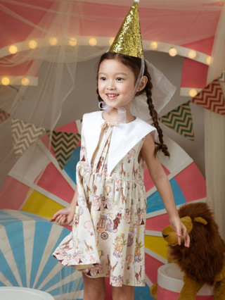 CIRCUS SAFARI 01# Star Circus Dress ชุดกระโปรง ชุดเดรส เสื้อผ้าแฟชั่นสำหรับเด็ก 100% Cotton Interlock