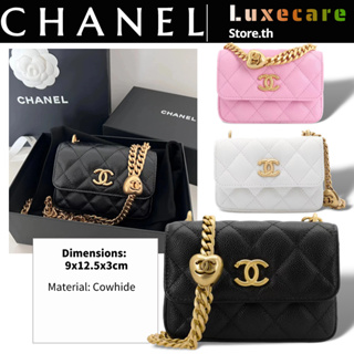 【2023】New 👜CHANEL 23P MINI Women/Shoulder Bag กระเป๋าโซ่/