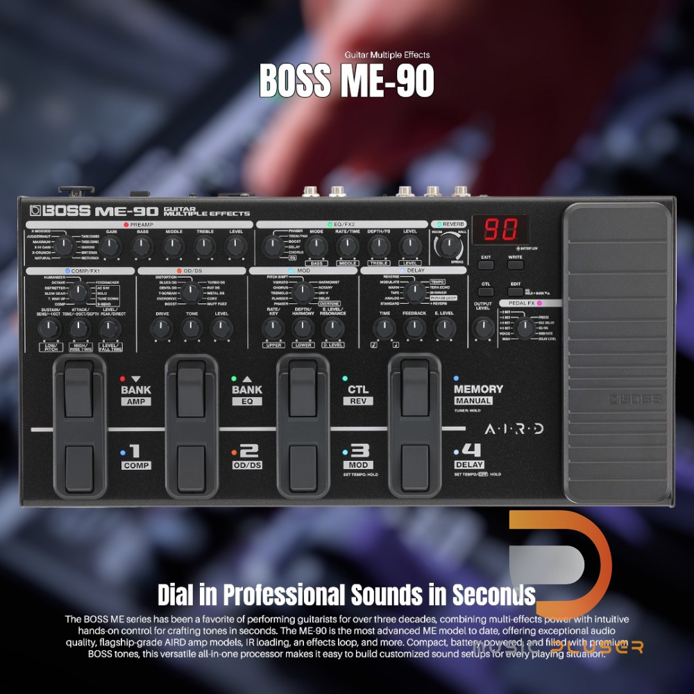 Boss ME-90 Multi Effect ตอบโจทย์การใช้งานมากอีก กับ ระบบจำลองแอมป์ AIRD ...